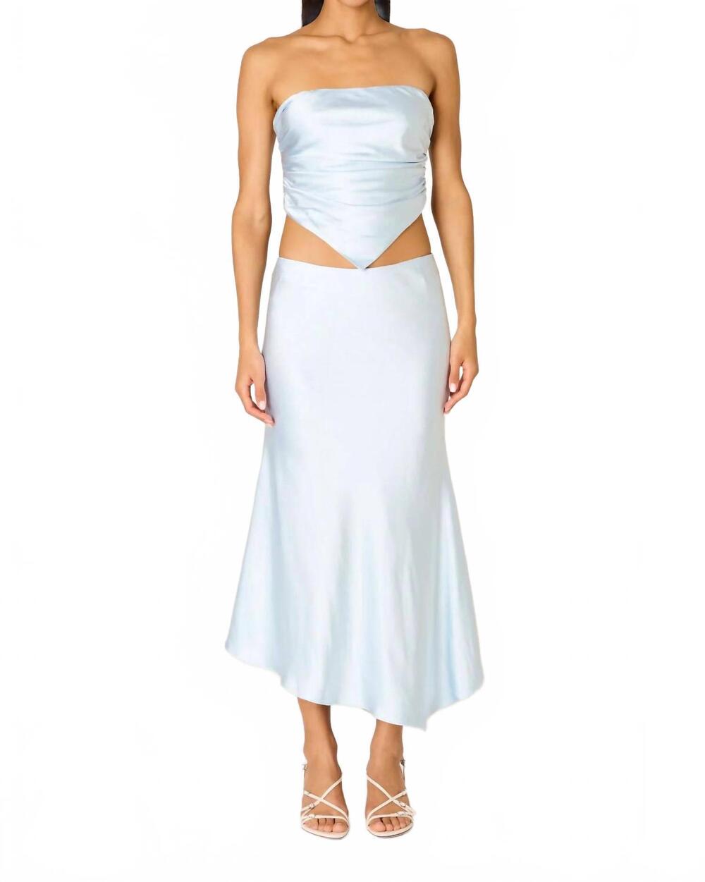 NEW NIA giacomo strapless top in sky